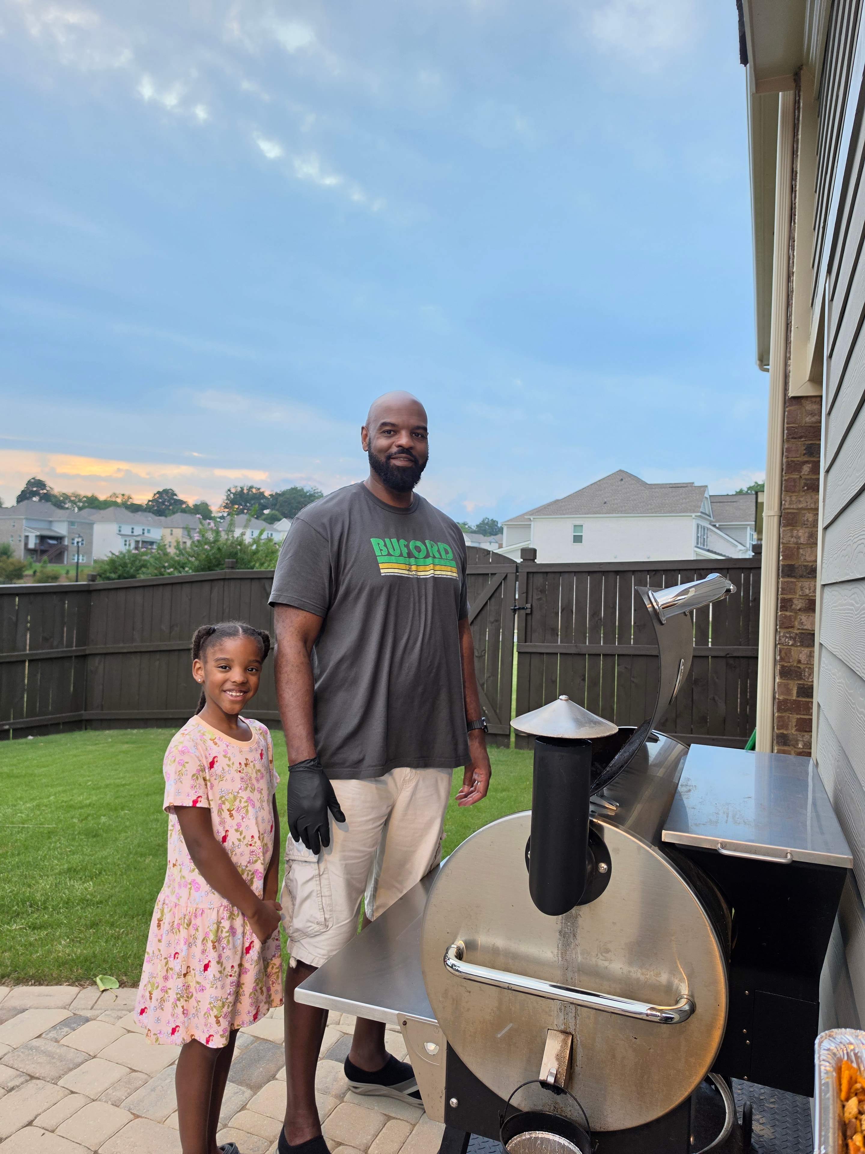 Placeholder — Dad making the smoked snack mix with Luna